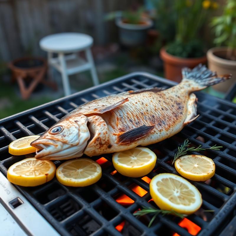 Whole sea bass cooked by Priya